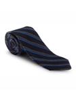 Black, Blue and Sand Stripe Estate Tie | Robert Talbott Estate Ties Collection | Sam's Tailoring