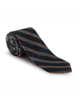 Green, Orange and Sky Stripe Estate Tie | Robert Talbott Estate Ties Collection | Sam's Tailoring