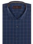 Blue, Brown & Sky Plaid Crespi IV Tailored Sport Shirt | Robert Talbott Sport Shirts Collection  | Sam's Tailoring Fine Men Clothing
