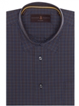Blue and Brown Check Anderson II Classic Sport Shirt | Robert Talbott Sport Shirts Collection  | Sam's Tailoring Fine Men Clothing