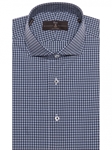 Navy and Cielo Twill Check Estate Tailored Dress Shirt | Robert Talbott Fall Dress Collection | Sam's Tailoring Fine Men Clothing