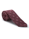 Wine, Red & Sky Floral Sudbury Seven Fold Tie | 7 Fold Ties Collection | Sam's Tailoring Fine Men Clothing