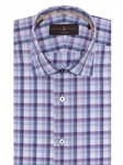 Purple and White Plaid Crespi IV Tailored Sport Shirt | Robert Talbott Sport Shirts Collection  | Sam's Tailoring Fine Men Clothing