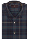 Emerald, Red and Yellow Plaid Crespi IV Sport Shirt | Robert Talbott Sport Shirts Collection  | Sam's Tailoring Fine Men Clothing