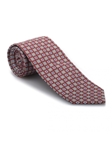 Red, Sky & White Carmel Print Best of Class Tie | Best of Class Ties Collection | Sam's Tailoring Fine Men Clothing