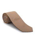 Orange, Lavender & White Carmel Print Best of Class Tie | Best of Class Ties Collection | Sam's Tailoring Fine Men Clothing