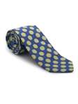Blue and Yellow Carmel Print Best of Class Tie | Best of Class Ties Collection | Sam's Tailoring Fine Men Clothing