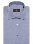 Sky and Navy Micro Dobby Estate Classic Dress Shirt | Robert Talbott Dress Shirts Collection | Sam's Tailoring Fine Men Clothing