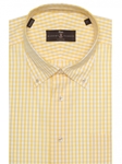 Yellow Poplin Check Estate Sutter Classic Dress Shirt | Robert Talbott Dress Shirts Collection | Sam's Tailoring Fine Men Clothing