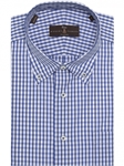 Blue Poplin Check Estate Sutter Classic Dress Shirt | Robert Talbott Dress Shirts Collection | Sam's Tailoring Fine Men Clothing