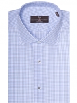 Blue and White Check Estate Sutter Tailored Dress Shirt | Robert Talbott Dress Shirts Collection | Sam's Tailoring Fine Men Clothing