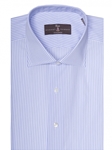 Sky and White Stripe Estate Sutter Tailored Dress Shirt | Robert Talbott Dress Shirts Collection | Sam's Tailoring Fine Men Clothing