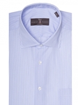 Sky & White Stripe Estate Sutter Classic Dress Shirt | Robert Talbott Dress Shirts Collection | Sam's Tailoring Fine Men Clothing