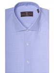 White & Sky Check Estate Sutter Tailored Dress Shirt | Robert Talbott Dress Shirts Collection | Sam's Tailoring Fine Men Clothing