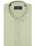 Lime and White Check Estate Tailored Dress Shirt | Robert Talbott Dress Shirts Collection | Sam's Tailoring Fine Men Clothing