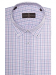 Blue, Pink, Grey & White Plaid Estate Classic Dress Shirt | Robert Talbott Dress Shirts Collection | Sam's Tailoring Fine Men Clothing