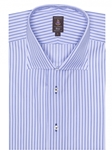 Blue, Sky & White Stripe Stripe Estate Sutter HW1/NP/MC Dress Shirt | Robert Talbott Dress Shirts Collection | Sam's Tailoring Fine Men Clothing