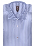 Blue & Sky Stripe Estate Sutter HW1/NP/MC Dress Shirt | Robert Talbott Dress Shirts Collection | Sam's Tailoring Fine Men Clothing