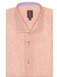 Orange & White Check Stripe Estate Sutter HW1/NP/MC Dress Shirt | Robert Talbott Dress Shirts Collection | Sam's Tailoring Fine Men Clothing