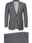 Grey Sharkskin Fully Lined Tashmanian Suit | Hickey Freeman Men's Collection | Sam's Tailoring Fine Men Clothing