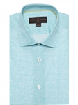 Turquoise Printed Crespi IV Tailored Sport Shirt | Sport Shirts Collection | Sams Tailoring Fine Men Clothing