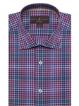 Pink, Orange & Blue Check Crespi IV Tailored Sport Shirt | Sport Shirts Collection | Sams Tailoring Fine Men Clothing