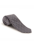 Gray and Blue Geometric Pasley Heritage Best of Class XL Tie | Robert Talbott Extra Long Ties Collection | Sam's Tailoring