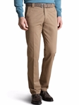 Beige Roma Regular Fit Soft Cotton Chino | Meyer Trousers/Chinos |  Sam's Tailoring Fine Men Clothing