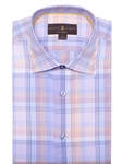 Blue and Orange Graph Check Crespi IV Tailored Sport Shirt | Robert Talbott Fall Sport Shirts Collection  | Sam's Tailoring Fine Men Clothing