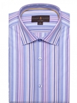 Pink and White Stripe Crespi IV Tailored Sport Shirt | Robert Talbott Fall Sport Shirts Collection  | Sam's Tailoring Fine Men Clothing