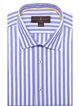 Blue and White Awning Stripe Crespi IV Tailored Sport Shirt | Robert Talbott Fall Sport Shirts Collection  | Sam's Tailoring Fine Men Clothing