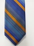 Blue, Sky blue and Orange Stripe Estate Tie | Estate Ties Collection | Sam's Tailoring Fine Men Clothing