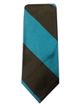 Robert Talbott Brown And Teal Studio Stripe 7 Fold Sudbury Tie 321123-09|Sam's Tailoring Fine Men's Clothing
