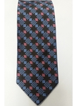 Robert Talbott Brown,Peach And Blue Geometric Pattern 7 Fold Sudbury Tie 321123-52|Sam's Tailoring Fine Men's Clothing