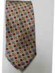Robert Talbott Yellow,Red and Blue Geometric Pattern 7 Fold Sudbury Tie 321123-54|Sam's Tailoring Fine Men's Clothing