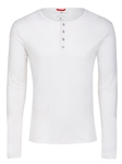 Stone Rose White Melange Wrinkle resistant Knit Henley T48221|Sam's Tailoring Fine Men's Clothing