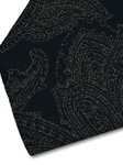 Black Gold Paisley Sartorial Silk Tie | Italo Ferretti Fine Ties Collection | Sam's Tailoring