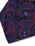 Black, Orange & Blue Sartorial Silk Tie | Italo Ferretti Fine Ties Collection | Sam's Tailoring