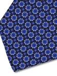 Navy, Blue & Sky Floral Sartorial Silk Tie | Italo Ferretti Fine Ties Collection | Sam's Tailoring