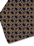 Black and Orange Sartorial Silk Tie | Italo Ferretti Fine Ties Collection | Sam's Tailoring