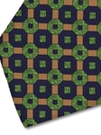 Green, Tan & Navy Sartorial Silk Tie | Italo Ferretti Fine Ties Collection | Sam's Tailoring