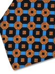 Black, Sky Blue & Tan Sartorial Silk Tie | Italo Ferretti Fine Ties Collection | Sam's Tailoring