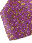 Lavender and Orange Sartorial Silk Tie | Italo Ferretti Ties Collection | Sam's Tailoring Fine Men Clothing