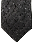 Black With Black Strass Sartorial Silk Tie | Italo Ferretti Luxury Ties | Sam's Tailoring Fine Men Clothing