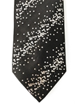 Black With White & Black Strass Sartorial Silk Tie | Italo Ferretti Luxury Ties | Sam's Tailoring Fine Men Clothing