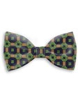 Green, Tan & Navy Sartorial Handmade Silk Bow Tie | Bow Ties Collection | Sam's Tailoring Fine Men Clothing