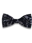 Black and Grey Silk and Fine Velvet Bow Tie | Bow Ties Collection | Sam's Tailoring Fine Men Clothing