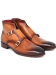 Brown Double Monkstrap Men's Boot | Fine Men Spring Boots | Sam's Tailoring Fine Men Clothing