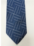 Blue, White and Black Design Silk Tie | Jane Barnes Silk Ties | Sam's Tailoring Fine Men's Clothing
