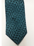 Sea Green and Black Geometric Design Silk Tie | Jane Barnes Silk Ties | Sam's Tailoring Fine Men's Clothing